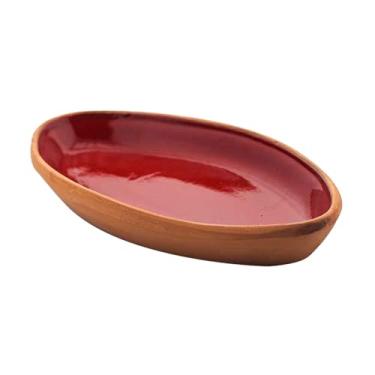 Imagem de Travessa Oval em Cerâmica 800Ml L29Xp16Xa4Cm Bordô L Hermitage - Full Fit
