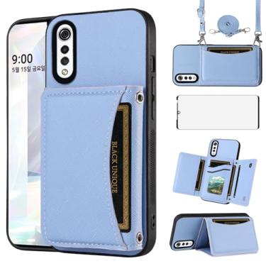 Imagem de Asuwish Capa de telefone para LG Velvet 5G/LGVelvet Verizon G5 UW T-Mobile 2020 Capa carteira com protetor de tela e suporte para cartão, slot de couro PU, acessórios para celular LM G900UM 4G Tmobile