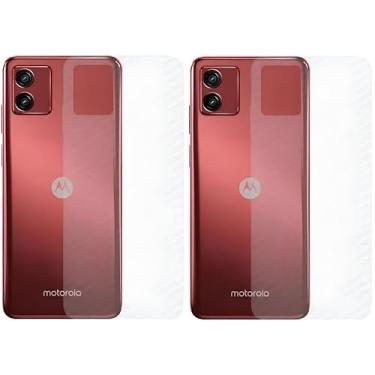 Imagem de Kit 02x Película Protetora De Fibra De Carbono traseira Para Motorola Moto G53