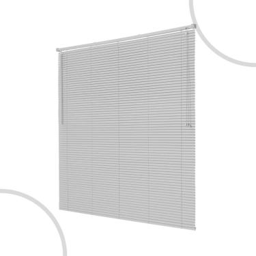 Imagem de Persiana Horizontal De Pvc- 0,80x1,30m Cortina Off Blackout Cinza Escuro