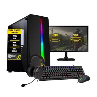 Imagem de Pc Gamer Completo Intel Core I5 9400 Memória 8Gb SSD 480GB GTX 1050 - 