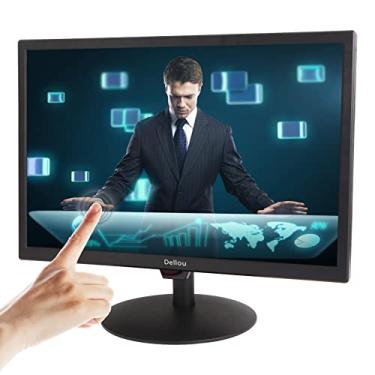 Imagem de 20 polegadas Monitoramento de tela de toque Display LCD Monitor de câmera de segurança Multi-função HDMI, AV, BNC, VGA, Interface USB Monitor de computador CCTV Alto-falante embutido 1600x900 Full HD