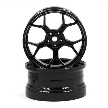 Imagem de DS Racing 2PCS 1/10 RC Feathery Light Split Spoke Drift Wheels Rims, 6mm Offset, 7gram, for Traxxas HSP Tamiya HPI Kyosho On-Road Drifting Car (Black Hi Gloss)