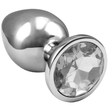 Imagem de Plug anal de aço inoxidável com cristal arredondado p/m/g - vipmix, Tr