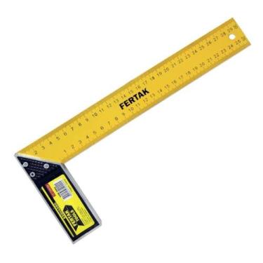 Imagem de Esquadro de aço carbono 12 30cm fertak tools