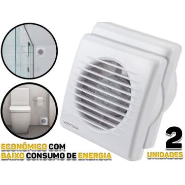 Imagem de Kit 2 Exaustores Banheiro Ventilador Ventisol 100mm Bivolt 12318, 110V