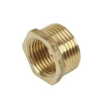 Imagem de Bucha de Redução em Metal 3/4 x 1/2 Latão Amarelo - Líder Metais