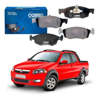 Imagem de Jogo Pastilha Freio Dianteira Fiat Strada 1.6 2014 A 2020 - Cobreq
