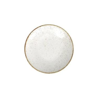 Imagem de Prato para Lanche Rústico Marrom Porcelana Decorada 21cm - TRAMONTINA