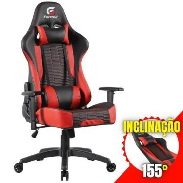 Imagem de Cadeira Gamer Escritório Com Rodinhas Giratória Com Almofadas Ergonômi