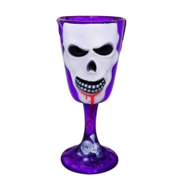 Imagem de Taça Caveira Branca Halloween - Festas e Fantasias, Roxo
