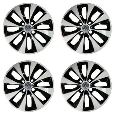 Imagem de Jogo 4 Calota 14 Preto e Prata Gol 2008 2012 Voyage G5 112ca - Garagem