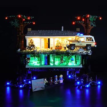 Imagem de GEAMENT Kit de luz versão atualizada para Stranger Things, The Upside Down - Compatível com o modelo LEGO 75810 - Diodo emissor de luz - Kit de luz para LEGO