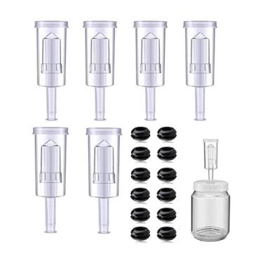 Imagem de Conjunto de airlock para fermentação, 12 peças de ilhós de silicone e 6 peças de airlock de plástico para conservar, cerveja, vinho, fazer vinho, fermentar Sauerkrau, Kimchi