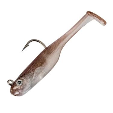 Imagem de Strike King (SKHM414-611) Isca de pesca Homing Minnow, isca de natação de plástico macio pré-equipada, otimizada para sonar ao vivo, perfil realista, 10 cm, 1/113.4 g, gancho 3/0, pacote com 3,