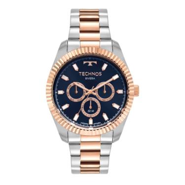 Imagem de Relógio Technos Masculino Ref: 6p79cb/1a Multifunção Riviera Bicolor