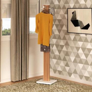 Imagem de Cabideiro Mancebo de Chão 38x165cm Amêndoa - Tecno Mobili