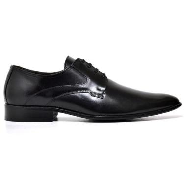 Imagem de Sapato Social Masculino Couro Derby Bico Redondo Clássico - Reta Opost