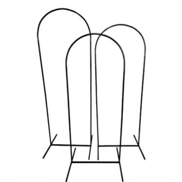 Imagem de Trio De Paineis Romano Desmontáveis Pretos - Lb Decor
