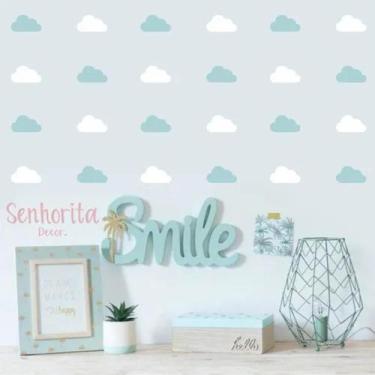 Imagem de Adesivo De Decoração Kit Nuvens Quarto Meninas Meninos - pinkie
