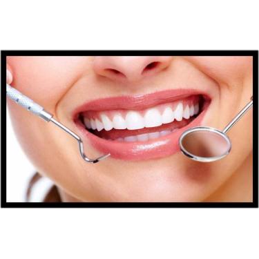 Imagem de Quadro Decorativo Dentista Dentes Sorriso Odontologia Consultórios Sal
