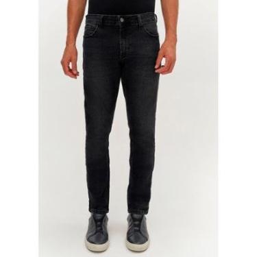 Imagem de Calça Jeans Masculina Skinny Preta Estonada-Masculino