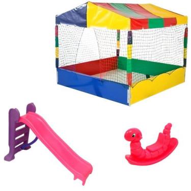 Imagem de Diversão Garantida Piscina de Bolinhas 1,50m Escorregador Grande Gango