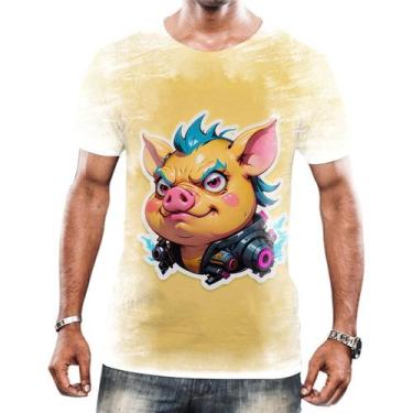 Imagem de Camisa Camiseta Tshirt Animais Cyberpunk Javali Porcos HD 1 - Enjoy Sh