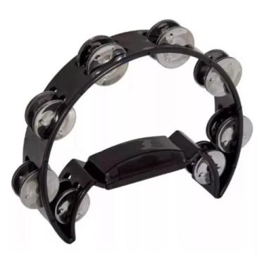 Imagem de Pandeiro Meia Lua 8" Pro Fire 16 Platinelas Pandeiro De Mão