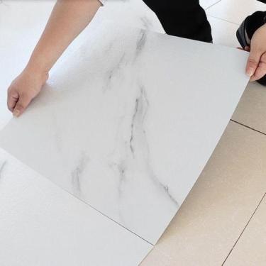 Imagem de Kit Com 10 Peças Placa de Piso 3D Marmore 30cm x 30cm YY-8507 - Sem ma