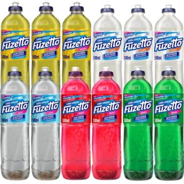 Imagem de Kit c/12 Detergente Lava Louça Fuzetto 500ml Cada (Misto)