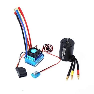 Imagem de Daconovo Motor sem escova 3650 2300KV e com substituição combinada ESC 60A para HSP HPI 1:8/1:10 Controle remoto para carro e peça de barco