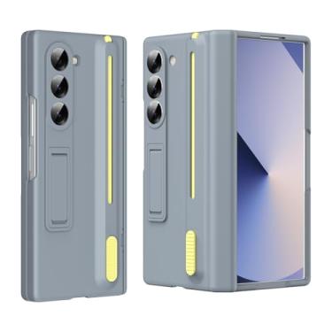 Imagem de Capa Protetora Premium para Samsung Galaxy Z Fold6, com Suporte para S Pen, Preta (Cinza)