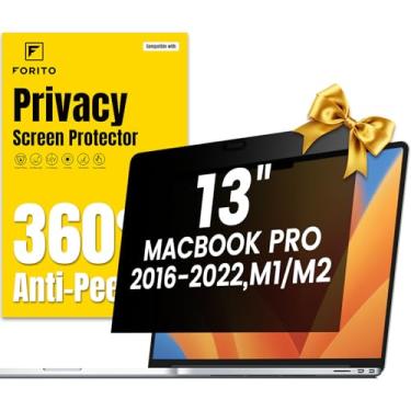 Imagem de F FORITO Película de privacidade de 360° compatível com MacBook Pro de 13 polegadas (2016, 2017, 2018, 2019, 2020, 2021, 2022, M1, M2), antiespiar, antirreflexo e resistente a arranhões
