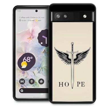 Imagem de CARLOCA Capa para Google Pixel 6A, padrão Wings Angel Sword Hope Ultra Proteção à prova de choque de silicone macio TPU antiderrapante para Google Pixel 6A