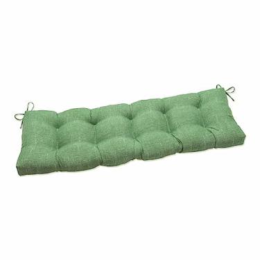 Imagem de Pillow Perfect Almofada de balanço interna Tory Palm Outdoor tufado banco, 152 x 45 x 12 cm, verde