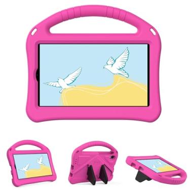 Imagem de Capa infantil para tablet Walmart Onn 17.8 cm Gen 4 2024 (Modelo: 100135924) para crianças Gril Boy, UUcovers com suporte/alça de espuma EVA macia, suporte leve para tablet Onn 17.8 cm 2024, rosa
