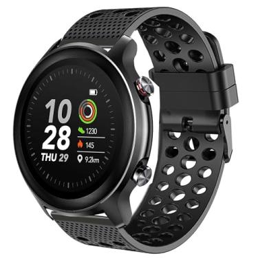 Imagem de Lamshaw Compatível com pulseiras de relógio inteligente Cubitt CT4, pulseiras esportivas de substituição de silicone de 22 mm com fivela de metal compatível com Smart Watch Cubitt CT4/CT4 GPS / CT2Pro