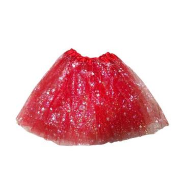 Imagem de Saia Tule De Led Feminina Brilho Estrelas Festa Carnaval - D Presentes
