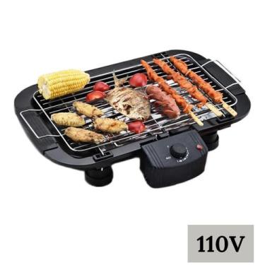 Imagem de Churrasqueira elétrica portátil 110V com sistema de aquecimento eficie