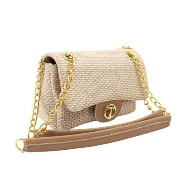 Imagem de Bolsa de Palha Clutch Festas Casamento Passeio Bolsinha Pequena - Tala