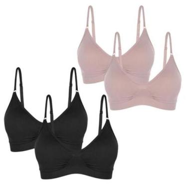 Imagem de Kit 4 Sutiãs Lupo Loba Original Sem Costura Com Bojo Removível Reforça