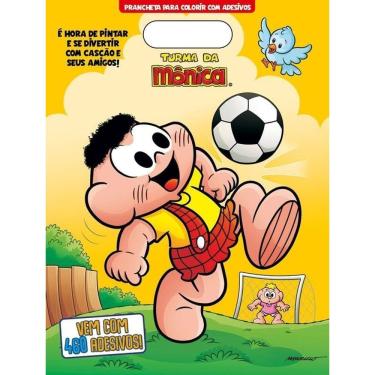 Imagem de Livro Prancheta Com Adesivos Da Turma Da Mônica - Cascão