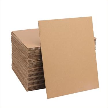 Imagem de IHDYPPEW Pacote Com 100 Folhas De Papelão Ondulado De 8" X 10", Almofadas De Camada De Papelão Plana De 2 Mm De Espessura, Inserções De Embalagem Flexíveis Para Remessa, Mala Direta E Artesanato, Por