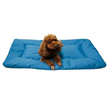 Imagem de Camas de Cães Caminhando Ao Ar Livre Acampamento Dobrável 600d Oxford Ploth-Scratch-Hapelente Tapete de Cachorro Absorve e Capacho Lavável Sem Deslizamento (LightBlue)