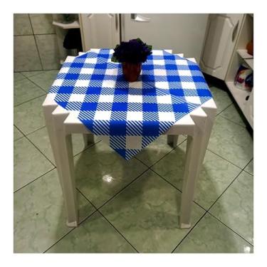 Imagem de Toalha De Mesa Tnt XADREZ XADREZAO AZUL E BRANCO 70x70 15 Uni