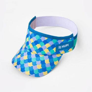 Imagem de Viseira para Corrida HUPI Faça Sua Sorte, Azul, Verde, Amarelo