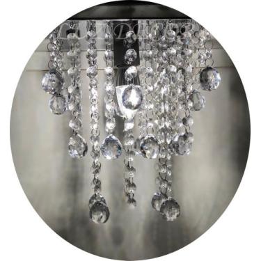 Imagem de Pendente Plafon Para Sala De Estar Com Base De Inox 20x20cm - LUZ DECO