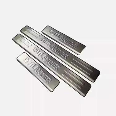 Imagem de 4 Peças Guarnição de Soleira de Porta de Carro para Mitsubishi Outlander 2013-2021, Protetor de soleira de porta de carro soleira de porta protetor de entrada guarnição