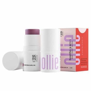 Imagem de Bastão 3 em 1 Ollie - Blush Batom e Sombra FPS 95, Rosa Malva